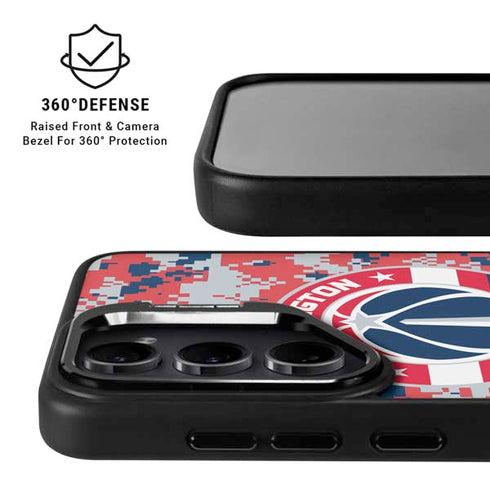 NBA Washington Wizards Camo Digi Galaxy S25 Ultra Kickstand Case